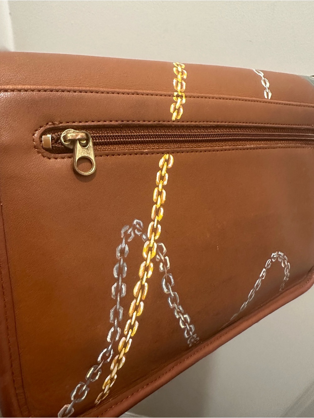 Vintage coach British tan clutch - Picture 11 of 12
